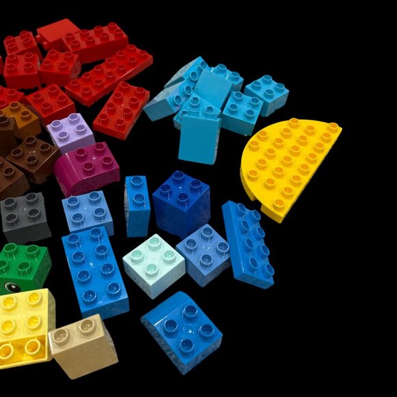 53 Pc Set Of Duplo Mixed Colorful Building Blocks - Picture 3 of 5